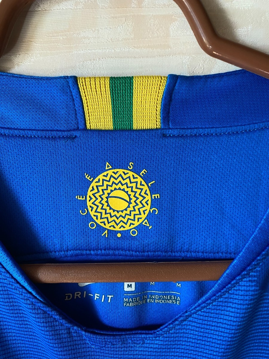 BRAZIL 2018 AWAY FOOTBALL SHIRT SOCCER JERSEY NIKE 893855 BRAZIL 2018 AWAY FOOTBALL SHIRT SOCCER JERSEY NIKE 893855