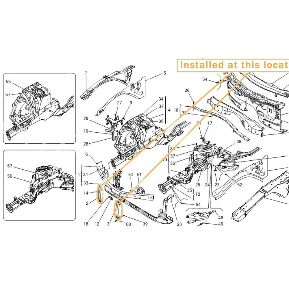 For Maserati Quattroporte M156 Front crossbeam OEM：670004979 670001310