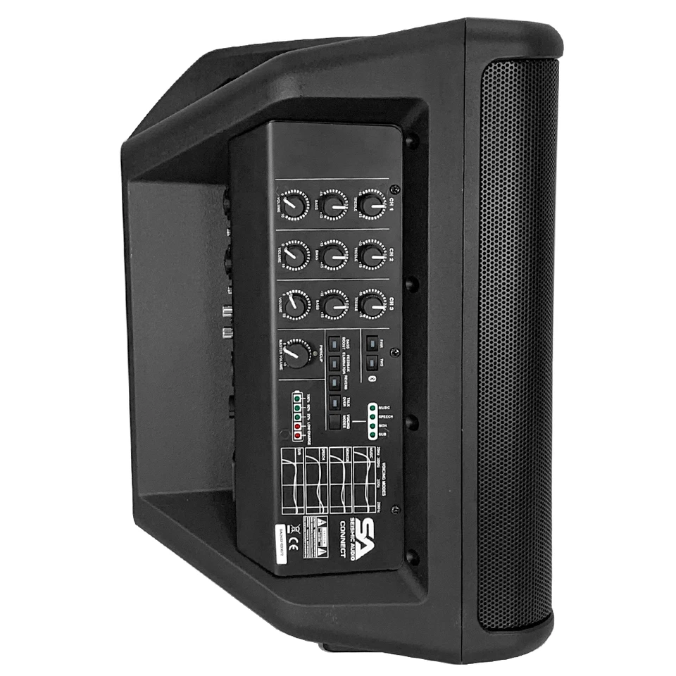 Powered 8 Inch Portable Compact PA Speaker Rechargeable Battery All-In-One PA - Image 4 of 4