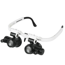 Illuminated Eye Glasses Double Lens Magnifier For Jeweler Watch Repair Tattoos