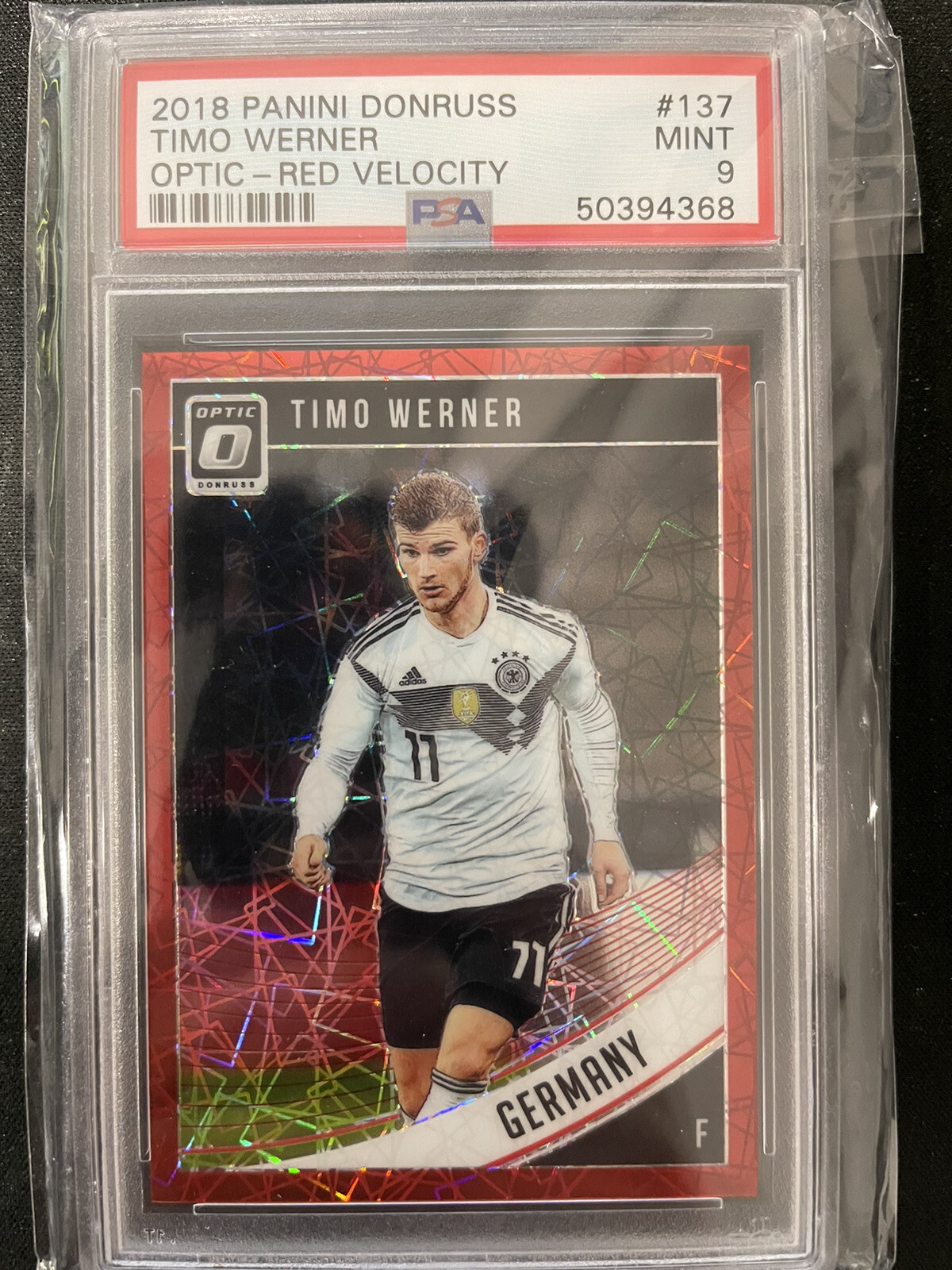 2018 Panini Donruss Optic Red Velocity /50 Timo Werner #137 Rookie