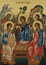 Icon Holy Trinity/The Icon of The Hospitality of Abraham (5.5" x 7.5")