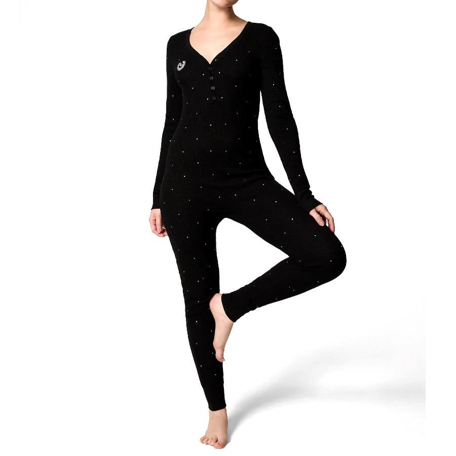 Mono Victoria's Secret ROSA Térmico Bling Largo Jane XL *Negro Bling* NUEVO Foto 2 de 3