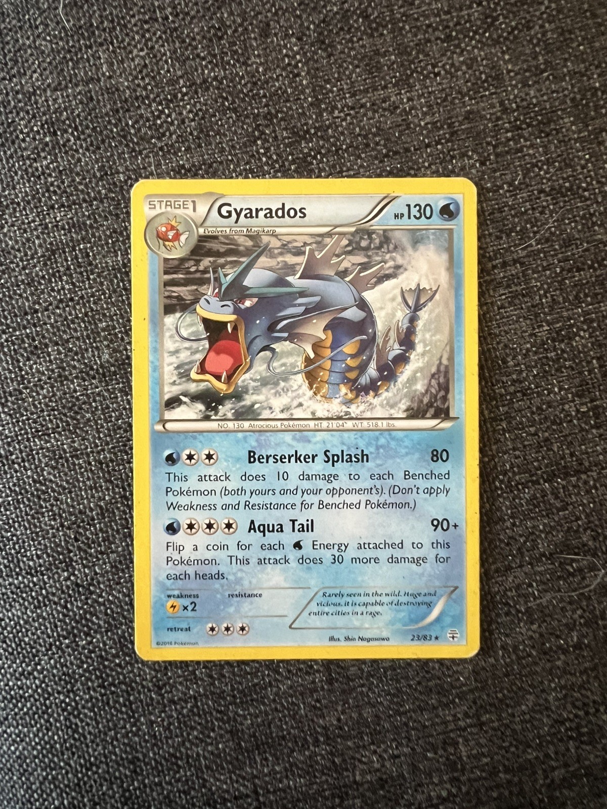 Pokemon TCG Gyarados XY Generations 23/83 Regular Rare Card NM