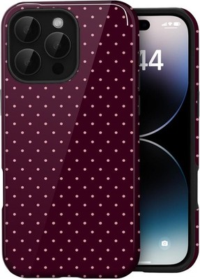 iPhone 16 Pro Max Case Cute Polka Dot Aesthetic Retro Design for Women Girls