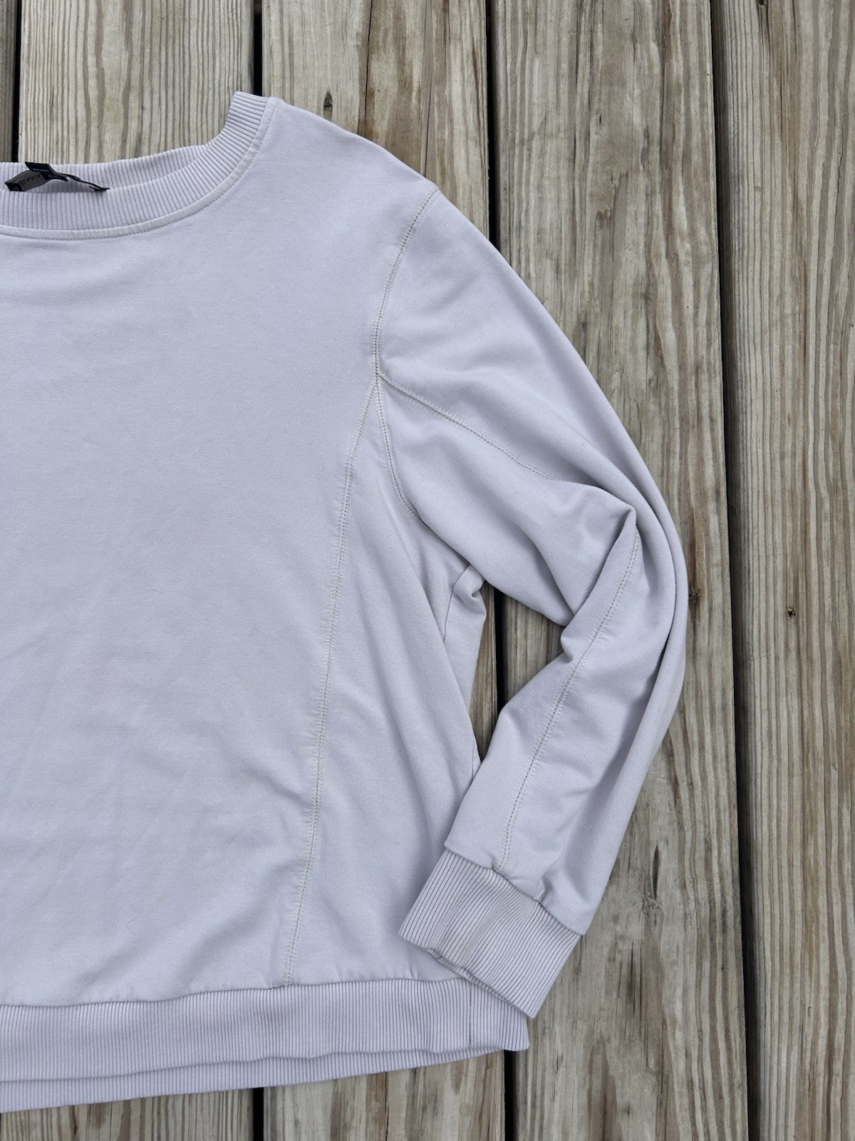 Banana Republic Pullover Womens Medium Purple Lavender Boxy Cozy Top ...