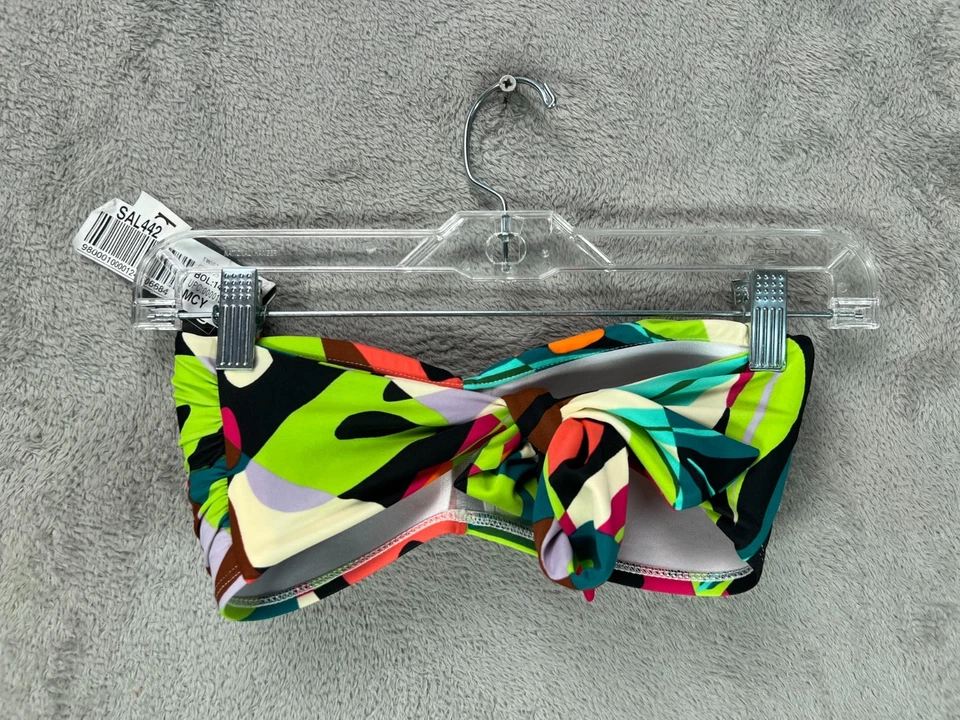 BAR III NUEVO CON ETIQUETAS Mujer Tropical Twist Bandeau Bikini Top Traje de Baño Top Talla Mediana Foto 2 de 4