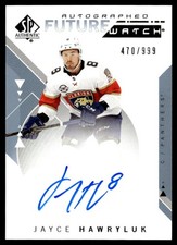 2018-19 SP Authentic Future Watch Auto Jayce Hawryluk Rookie Auto 470/999