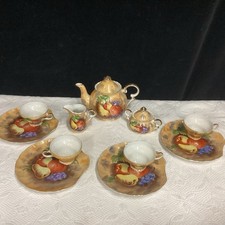 11 Pc. Vintage Handpainted Dessert/Tea Set, Fruit Motif, Made In Japan