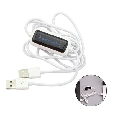 High Speed Data Transfer LED Cable Direct Copy Between 2 PC Computers