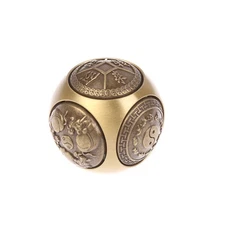 Six-faced Four Blessing Luck Money Fidget Spinner Brass Stress Relief Cube Toys