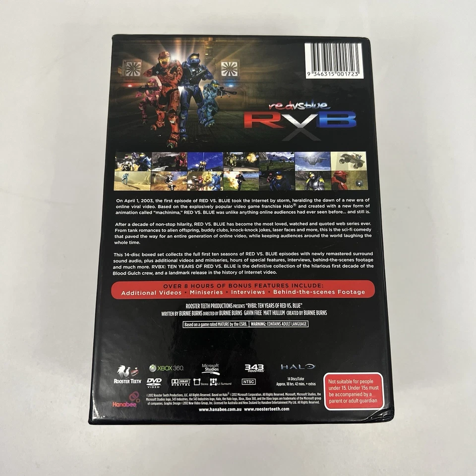 Rooster Teeth Red vs Blue Seasons 1-13 DVD Box Set Halo TV Show Region All - Image 4 of 4