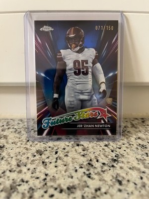 Topps Chrome 2024 NFL Jer`Zhan Newton Future Stars Blue Refractor /150 #No.FS-16