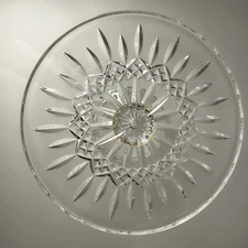 Waterford Lismore Crystal Footed Cake Stand Pedestal Tray 11"