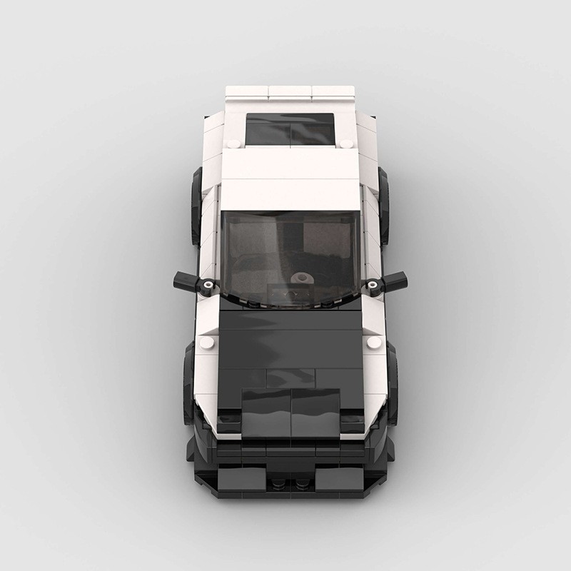 Custom MOC Lego Car White & Black Toyota AE86 Car 313 Pieces