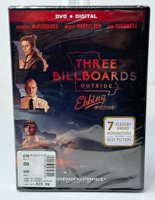 Three Billboards Outside Ebbing, Missouri (DVD, 2017) Frances McDormand NEW