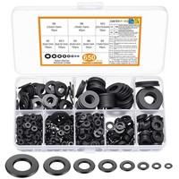 Nylon Unterlegscheiben Set 650 StüCk Schwarz M2 M2,5 M3 M4 M5 M6 Beilagscheiben