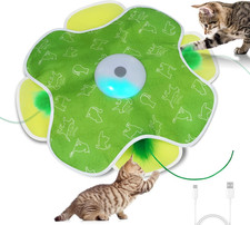 Interactive Cat Toys Motion Activated Moving Feather Real Mouse Squeaky Hide