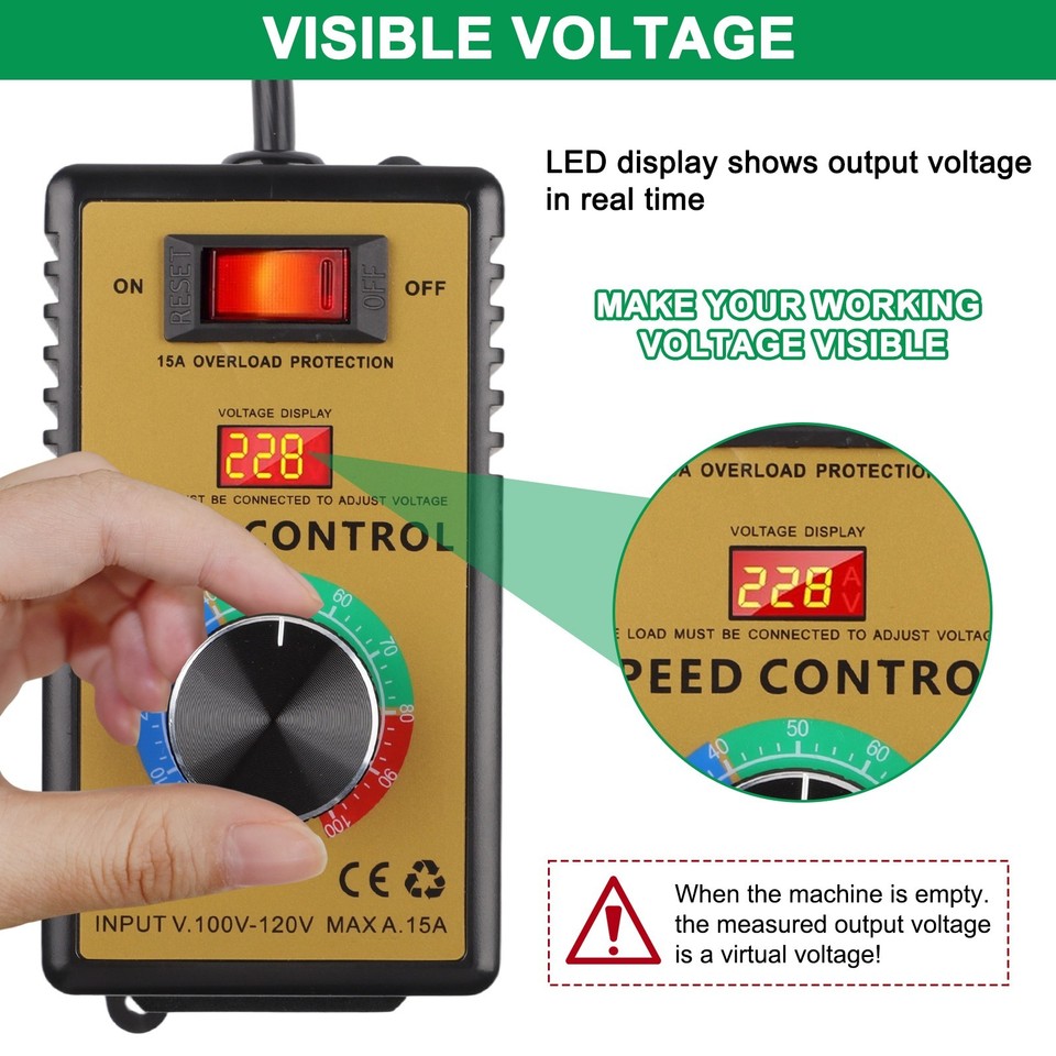 AC Motor Speed Controller 120V Fan Voltage Regulator 4000W Variable ...