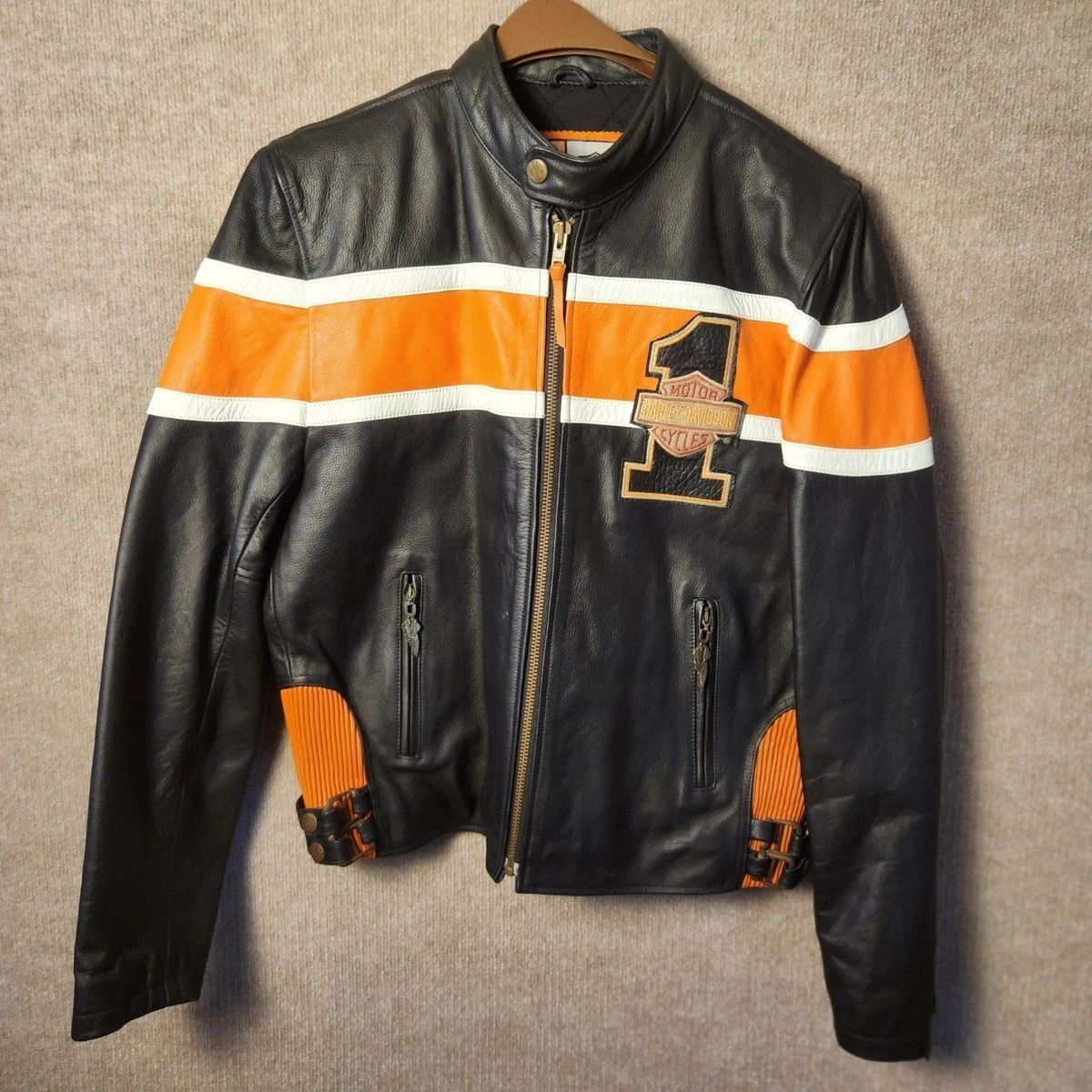 Preços baixos em Harley-Davidson Laranja Casacos, jaquetas e