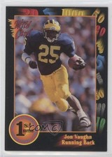 1991 Wild Card Draft Jon Vaughn #52 Rookie RC 1z4. rookie card picture