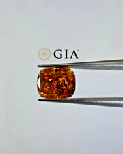 GIA 0.27ct Untreated Cushion Natural Loose Diamond Fancy Deep Yellow Orange I1 1181.48 per carat
