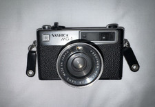 Vintage Yashica Mg-1 35mm Rangefinder Camera Blackchrome- Untested