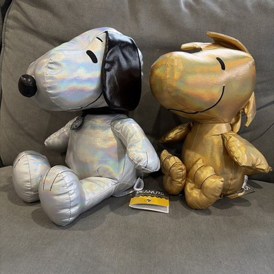 Peanuts 75th Anniversary Plush Kohls Cares Silver Gold Snoopy