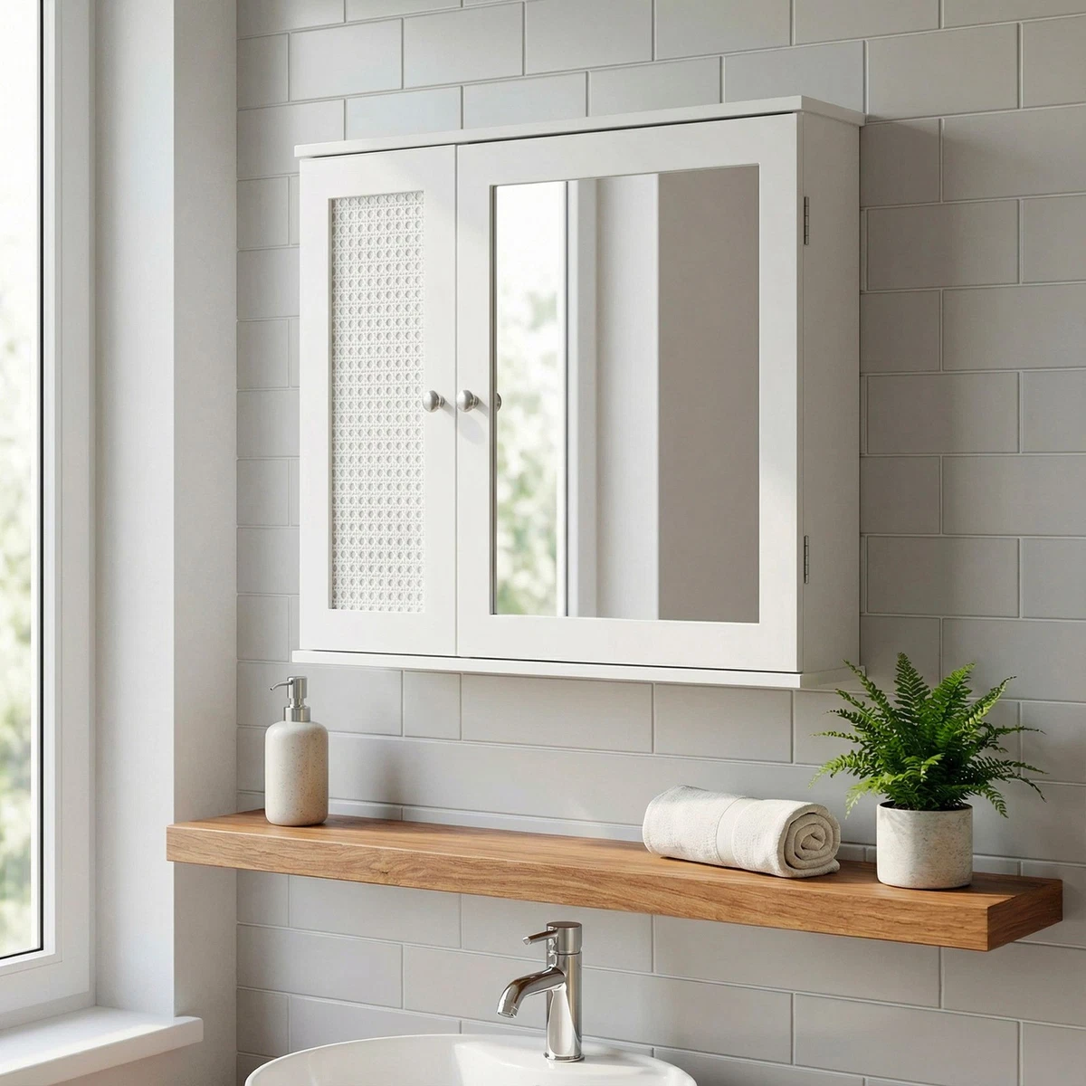 Yaheetech Mobile Bagno Design Compatto Cassettiera Mobiletto Armadietto Alto Colonna 30 × 30 × 142 cm con 3 Cassetti e 2 Scomparti Aperti per Soggiorno Cucina Salotto Bianco