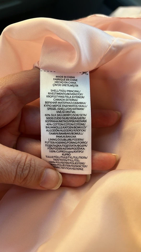 Vestido Ralph Lauren $425 Volantes Mezcla Seda Morera Talla 6 Foto 3 de 4