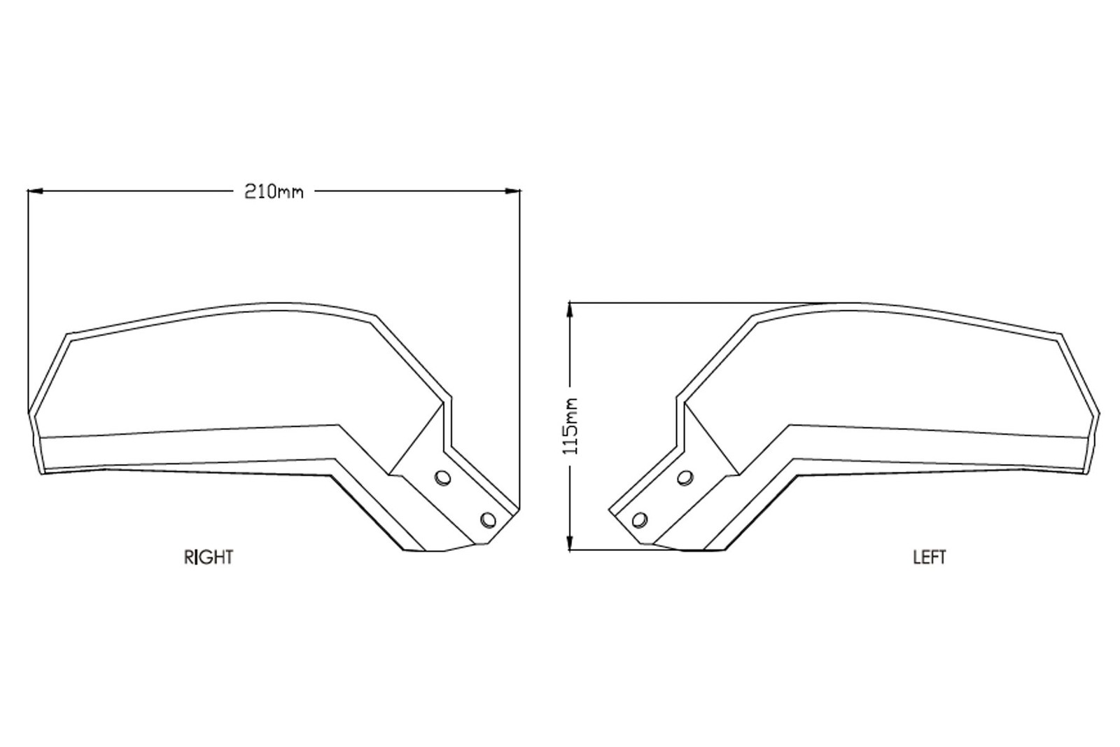 Puig Clear Handguard Extensions Yamaha Tracer 900 GT 2018-2020