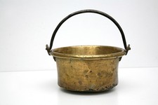 Antiker bäuerlicher Messingtopf - Obstschale - Pflanzschale rustikaler Hingucker