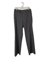 Ralph Lauren Womens Pants Size 8 Gray Wide Leg Dress Slacks Wool Preppy
