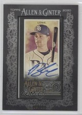 2020 Topps Allen & Ginter's X Framed Mini Black Frame 7/10 Brandon Lowe Auto 2rd