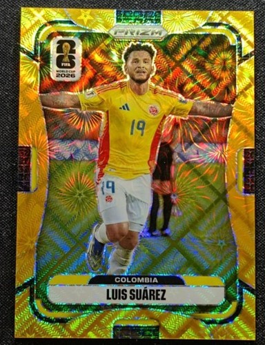 Luis Suarez 2026 Panini Prizm FIFA World Cup Gold Celestial Lattice /10 #186