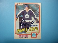 1981/82 O-PEE-CHEE NHL HOCKEY CARD #147 DON LUCE VG AUTO AUTOGRAPH 81/82 OPC