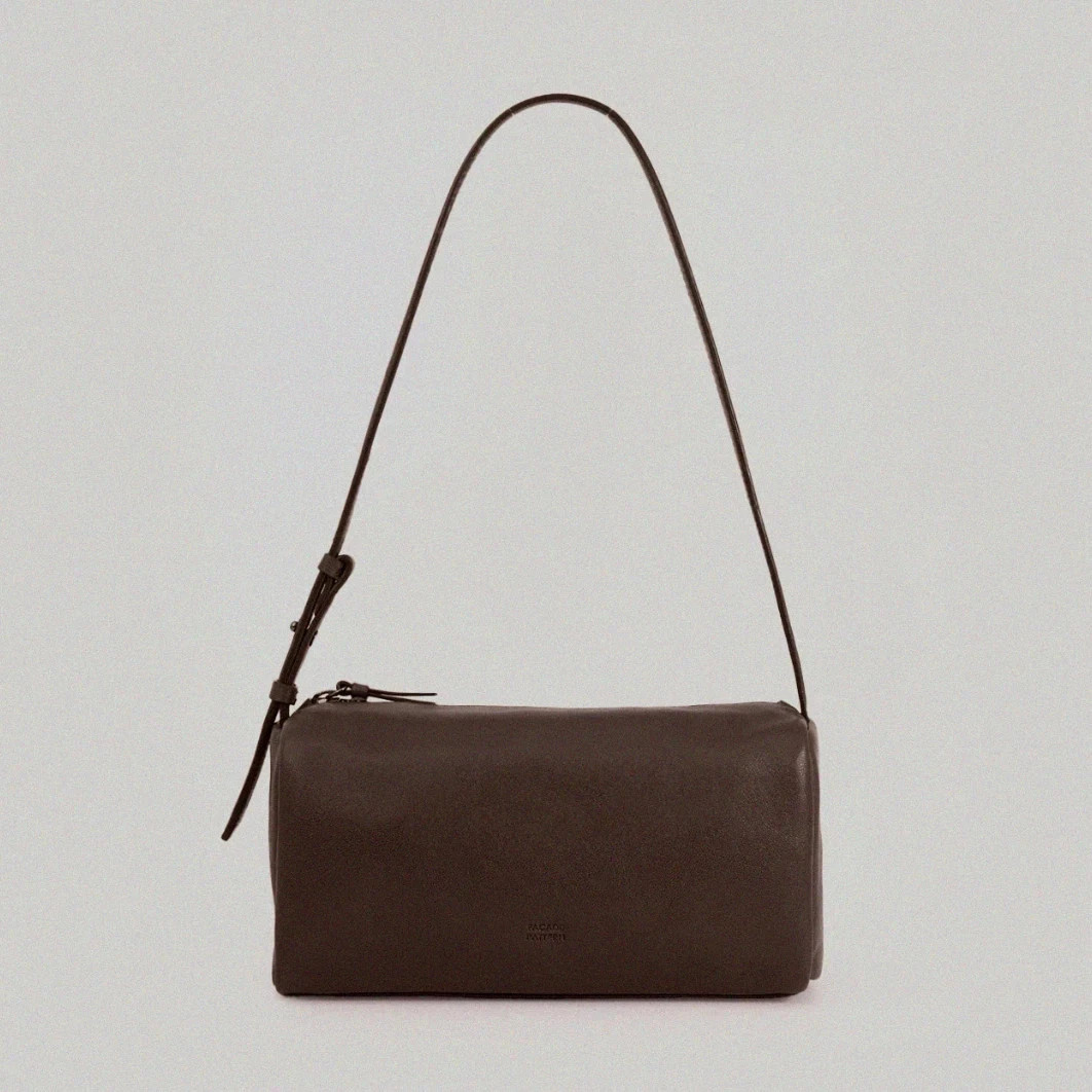 FACADE PATTERN Vintage Cabin Bag Chocolate Sheepskin Leather Shoulder Crossbody