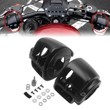 Black Hand Control Switch Housing Covers For Harley Iron 883 XL883N 2014-2020