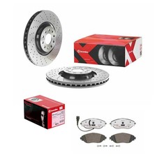 brembo SPORT BREMSSCHEIBEN + XTRA BELÄGE VORNE passend für VW PASSAT 3C B7 + CC