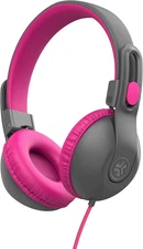 Jbuddies Studio 2 On-Ear Kids Wired Headphones, Grey/Pink, Toddler Headphones, K
