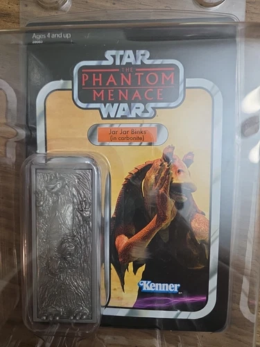 JAR JAR BINKS IN CARBONITE STAR WARS VINTAGE COLLECTION  UNPUNCHED Nice Front