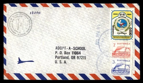Mayfairstamps Guatemala 1988 Escuela Nac Rural Mixta to USA Cover aax_03677