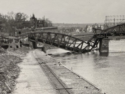 #ad #ad WW2 Original Photo Of Koblenz Germany American Bombing Damage Bridge $9.99