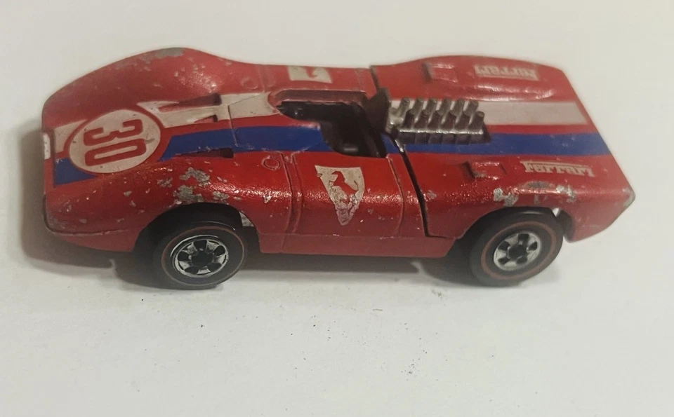 Vintage 1969 Hot Wheels Redline Flying Colors Ferrari 312P - Image 2 of 4