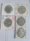 lot of 5 Canadian half dollars .800 silver