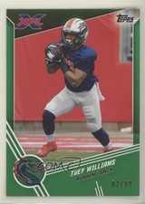 2020 Topps XFL Green 2/99 Trey Williams #141 0en0