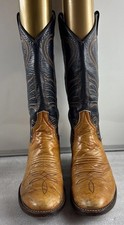 Vintage Larry Mahan Womens Western Two Tone Leather Cowgirl Boots Size 6