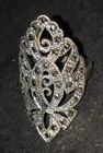 Sterling Silver 925 Lot Ring D26 Sz 7 Finger Cuff Marcasite Vintage Victorian Me
