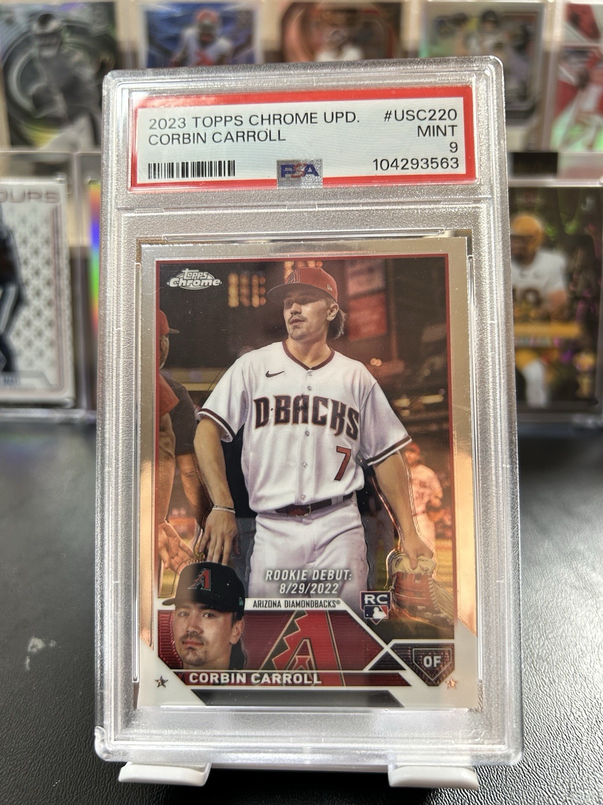 2023 Topps Chrome Update Corbin Carroll Rookie Debut PSA 9 RC #USC220