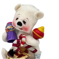 Annalee 2001 I’ve Been Good Bear 8” Exclusive Toys Candy Drum Christmas
